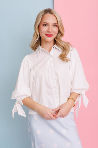 Belle In Bloom Blouse, OFF WHITE
