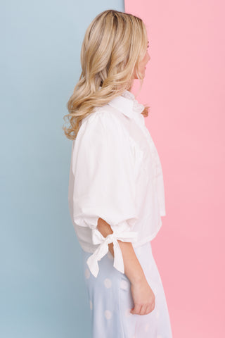 Belle In Bloom Blouse, OFF WHITE