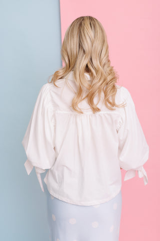 Belle In Bloom Blouse, OFF WHITE