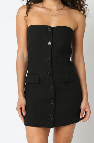 Simply Polished Mini Dress, BLACK