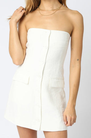 Simply Polished Mini Dress, OFF WHITE