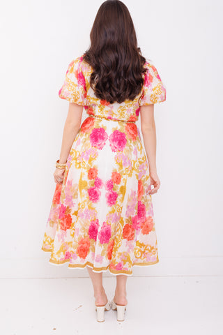 Flower Bed Midi Dress