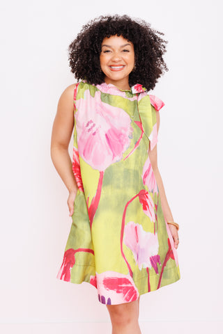 Palm Bloom Mini Dress