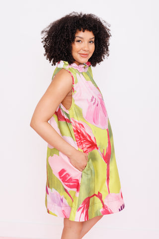 Palm Bloom Mini Dress