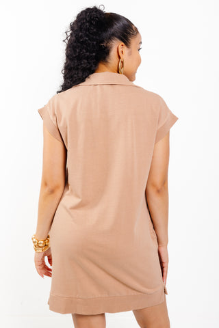 Mallory Dress, DARK TAUPE