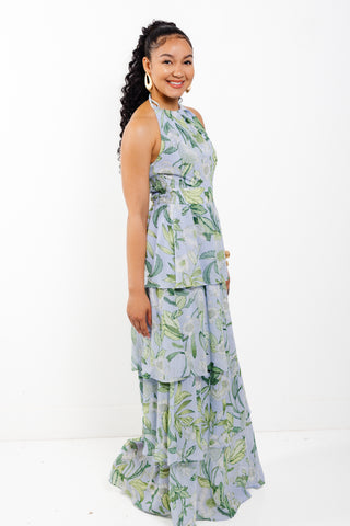 Serenade Bloom Maxi Dress, WHITE GREEN