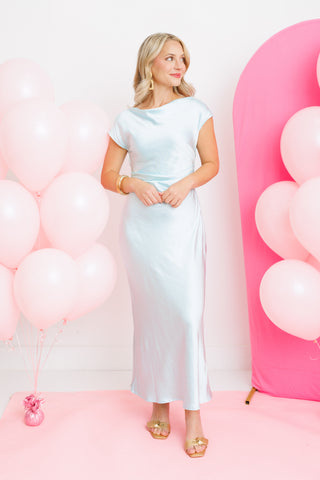 Icy Dream Ruched Midi Dress