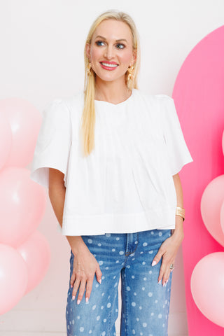 Petal Press Blouse, Off white