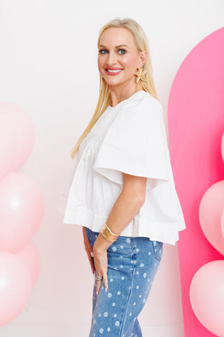 Petal Press Blouse, Off white