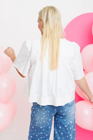 Petal Press Blouse, Off white