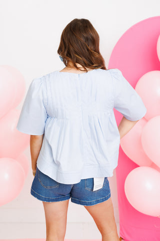 Daydreamer Blouse, Sky Blue