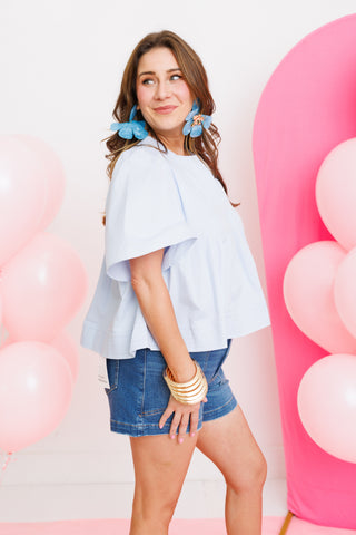 Daydreamer Blouse, Sky Blue