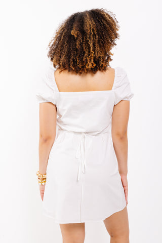 Borrowed Heart Mini Dress, WHITE