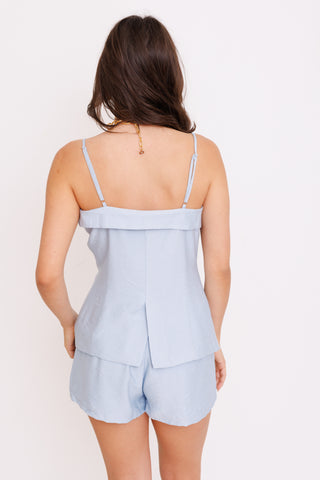 Seaside Sweetheart Top, Ice Blue