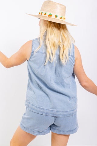 Denim Doll Top