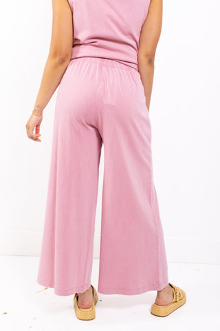 Z Supply: Scout Jersey Flared Pants - Black, PINK SMOKE