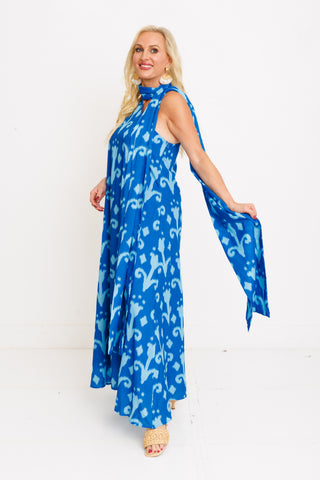 Santorini Blue Maxi Dress