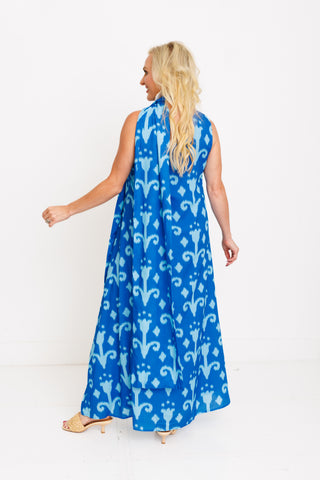 Santorini Blue Maxi Dress