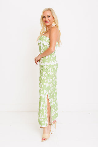 Capri Coast Strapless Maxi Dress