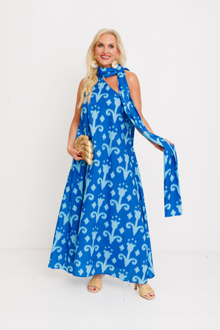 Santorini Blue Maxi Dress