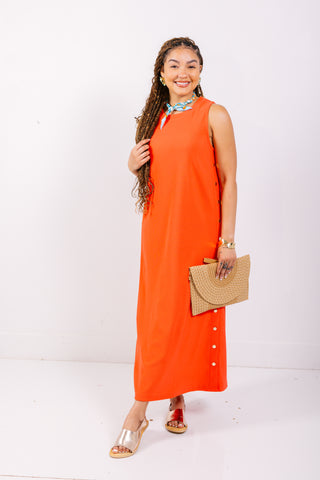 Sunset Lane Dress, Orange Red