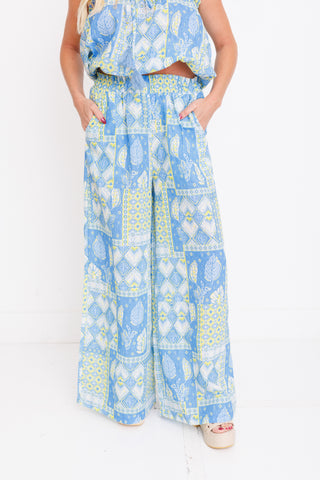 Blue Lagoon Wide Leg Pants