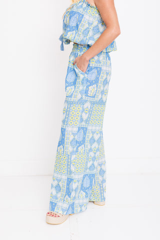 Blue Lagoon Wide Leg Pants