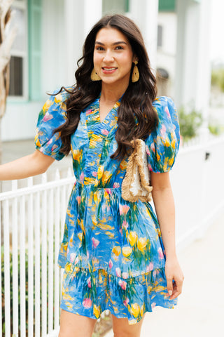 Watercolor Tulip Dress