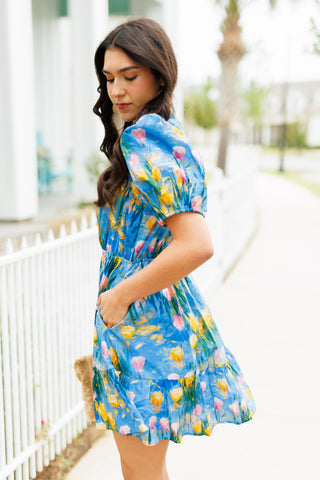 Watercolor Tulip Dress