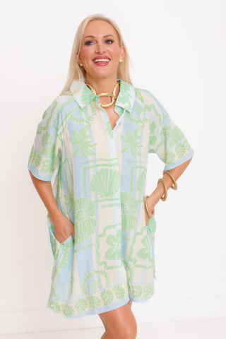 Shell Coast Love Dress, KIWI LIME