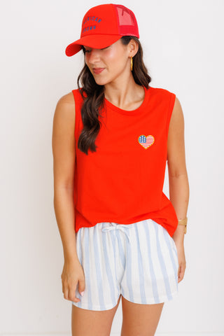 ZSUPPLY: Flag Patch Muscle Tank