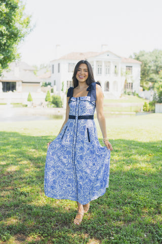 Delphine Garden Midi Dress
