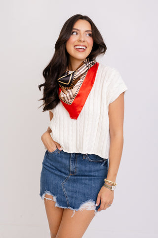 Whimsy Sweater Top, CREAM