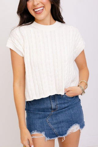 Whimsy Sweater Top, CREAM