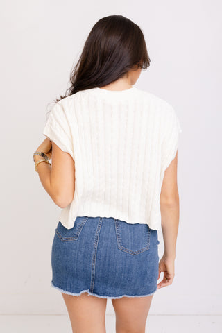 Whimsy Sweater Top, CREAM