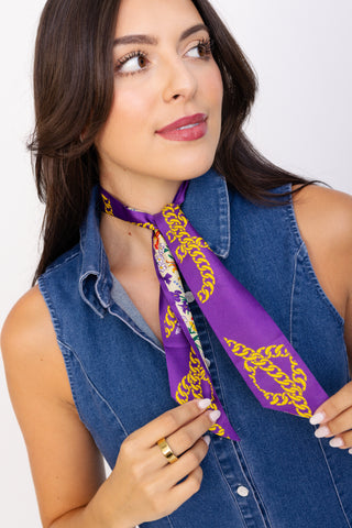 Saturday Silks: LSU Tigers Skinny Scarf