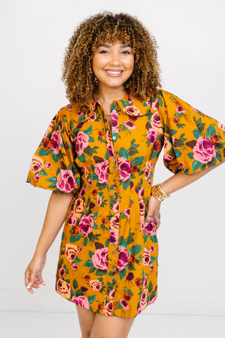 Whispers Of Rose Mini Dress