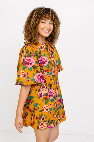Whispers Of Rose Mini Dress