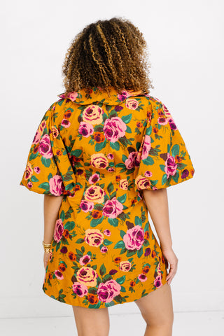 Whispers Of Rose Mini Dress