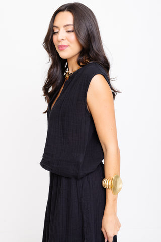 ZSUPPLY: Cliffside Airy Top, BLACK