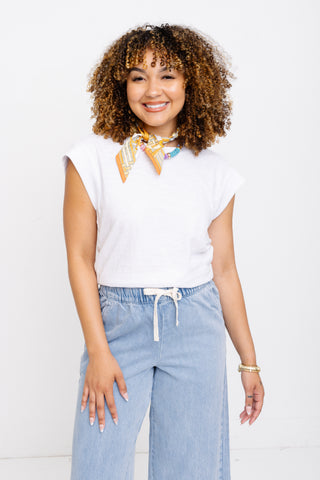ZSUPPLY: Camino Slub Top, WHITE