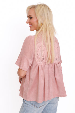 Crochet Crush Top, BLUSH PINK