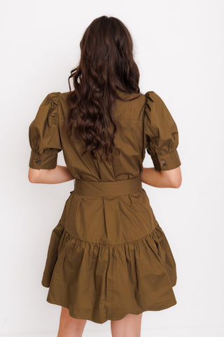 Cinch Me Please Mini Dress, OLIVE