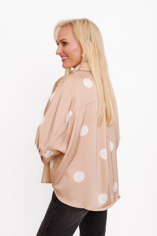 Dot Com Blouse, LATTE