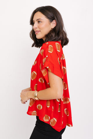Go Red Football Top
