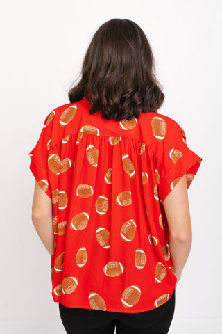 Go Red Football Top