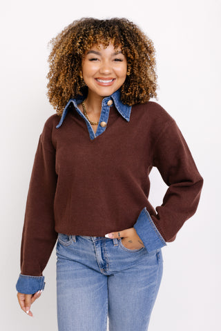 Timeless Fit Sweater, BROWN