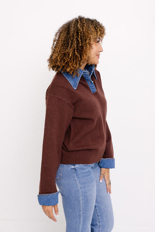 Timeless Fit Sweater, BROWN