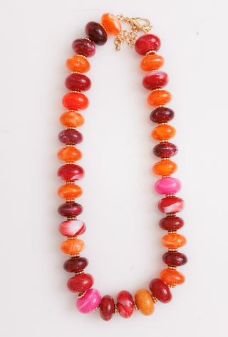 The Solaria Necklace, RED MULTI