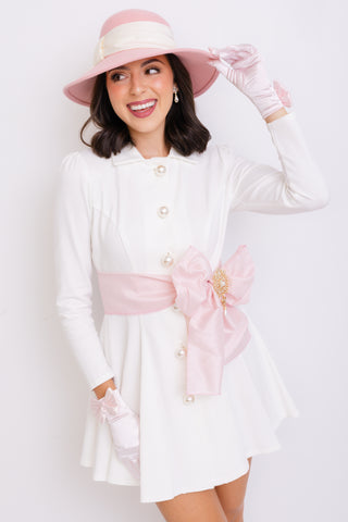 Classy Lady Suit Dress, WHITE